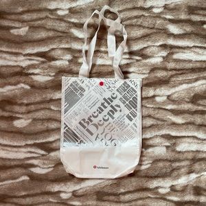 Lululemon Reusable Shopping Tote Bag - White & Silver